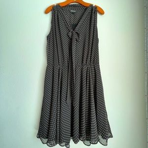 Black and Pink Polka Dot Dress